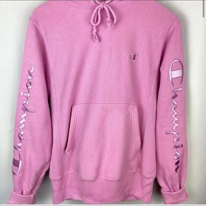 COPY - Pink champion hoodie size medium